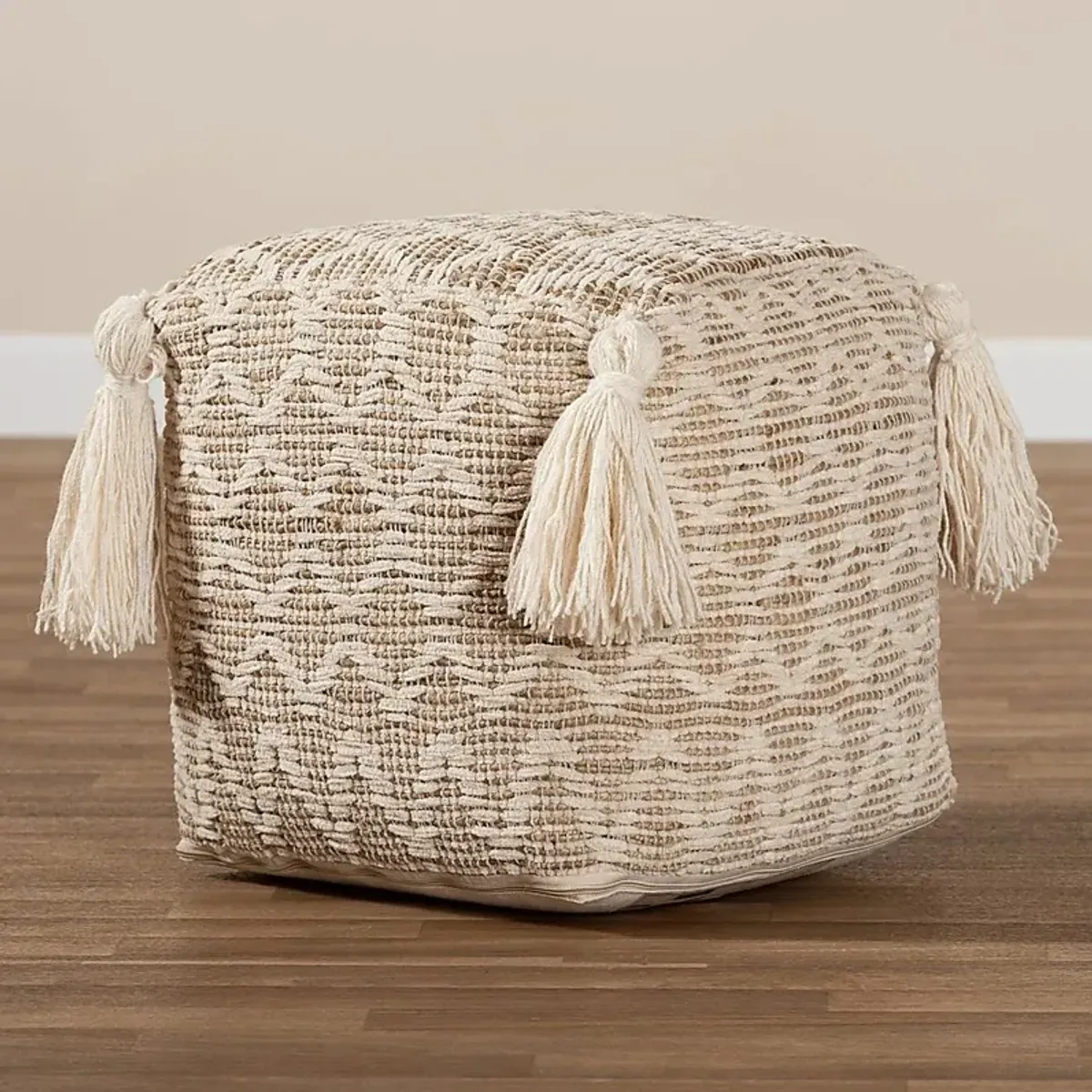 Kentmont Lane Natural Pouf