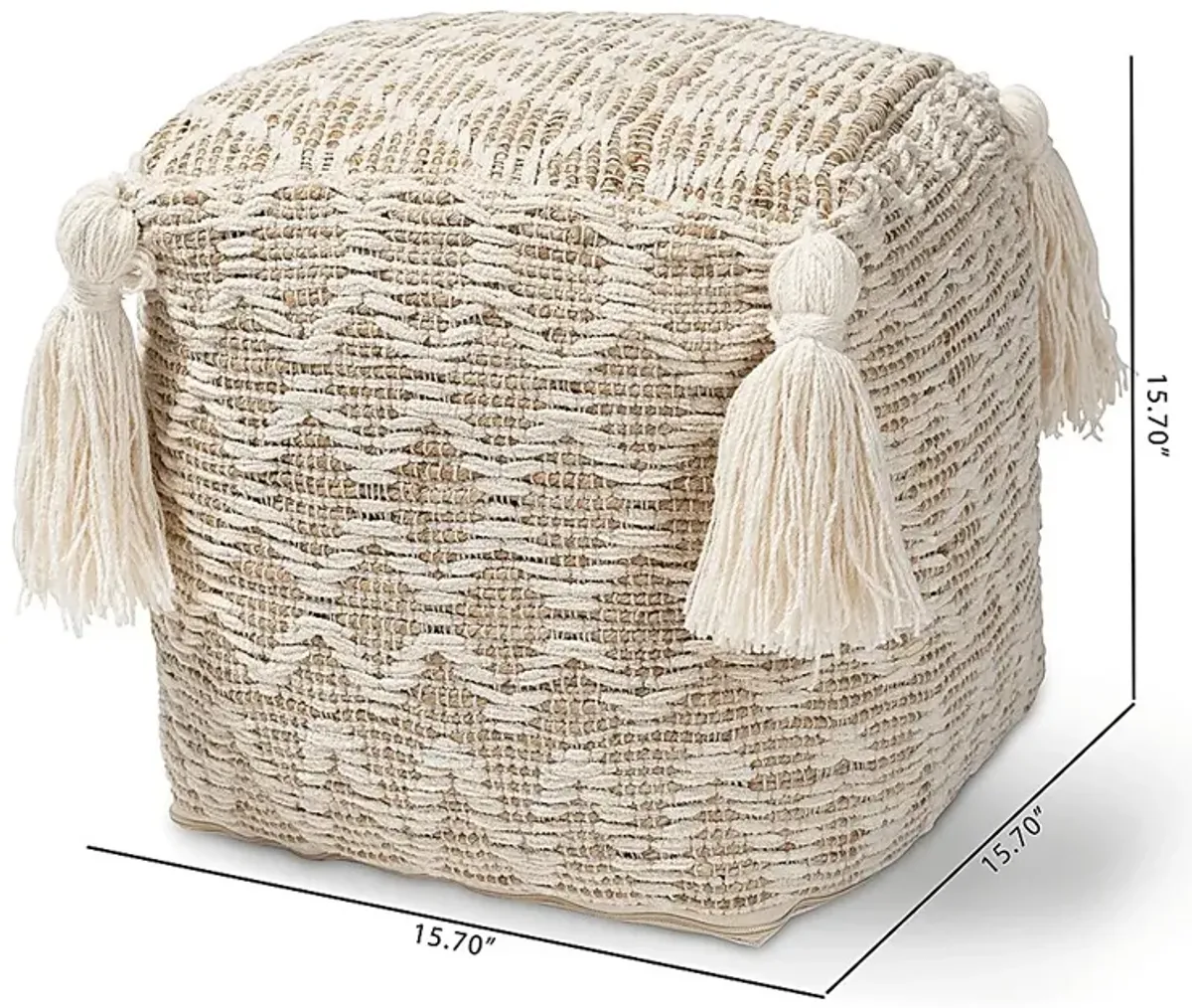 Kentmont Lane Natural Pouf