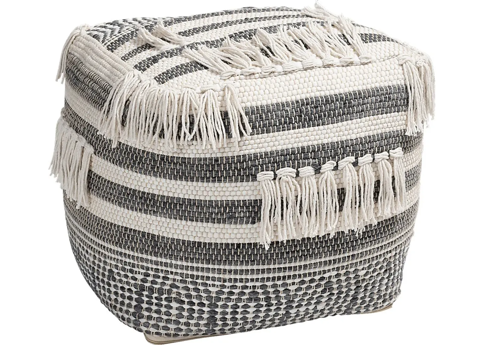 Hawhurst Gray Pouf