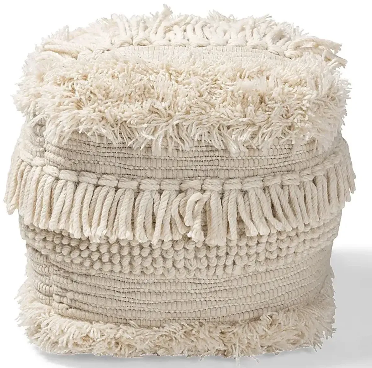 Magill Court Beige Pouf