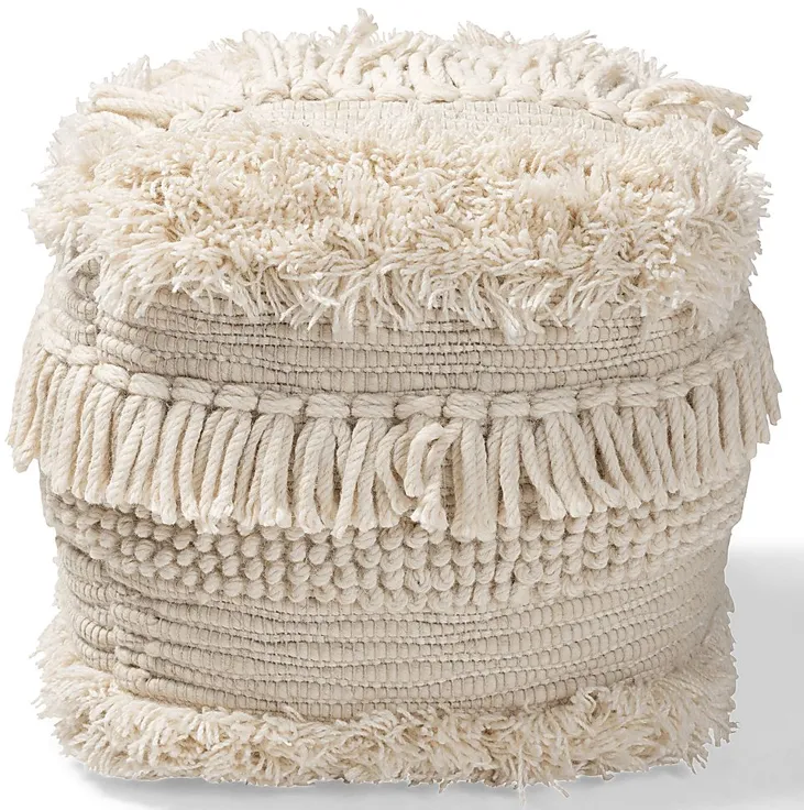 Magill Court Beige Pouf