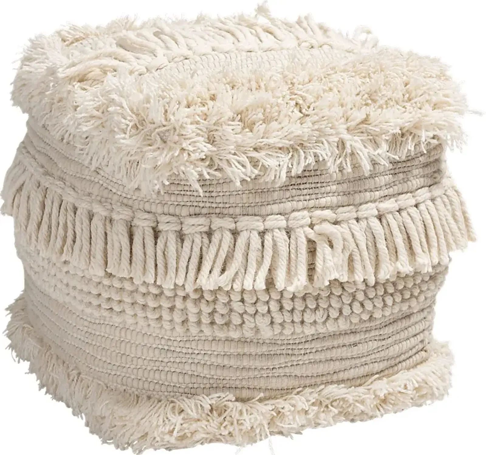 Magill Court Beige Pouf