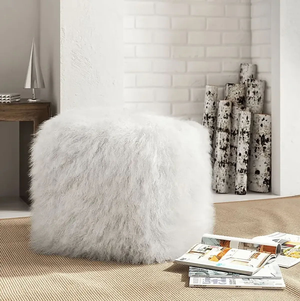 Arusha White Ottoman