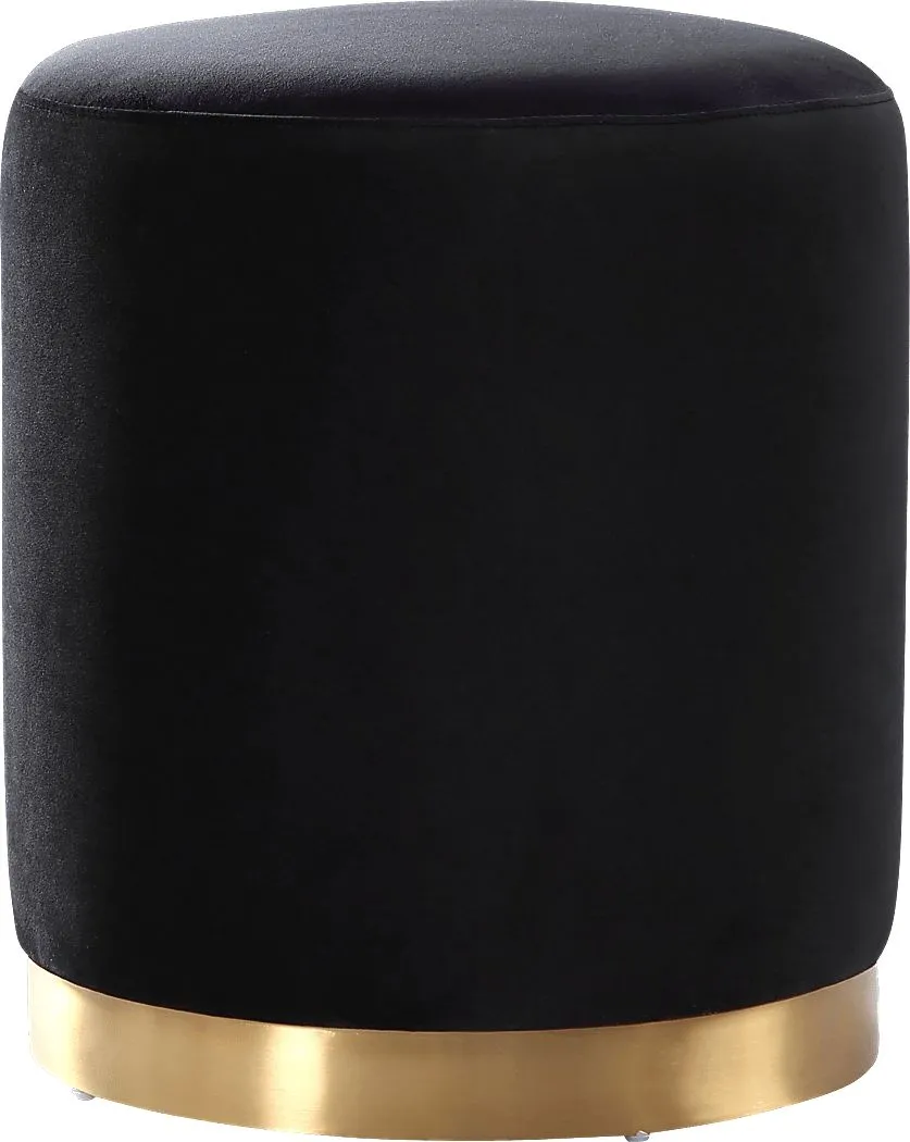 Soraya Black Ottoman