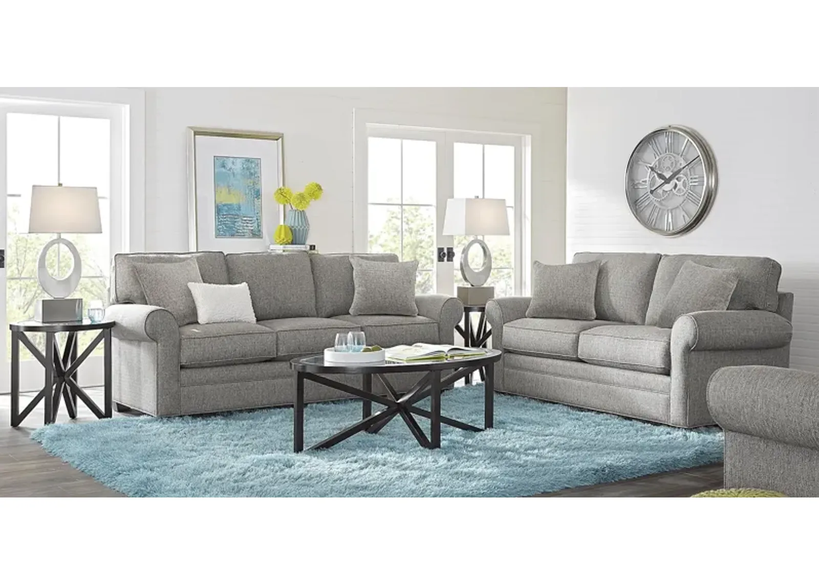 Bellingham Gray Textured 7 Pc Living Room