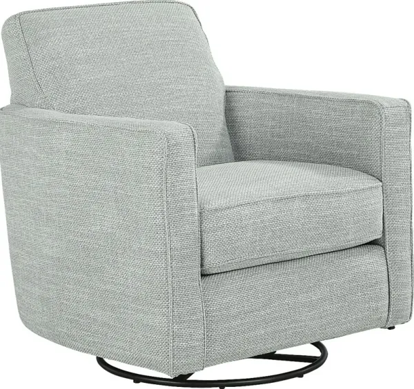 Coralville Blue Swivel Rocker Chair