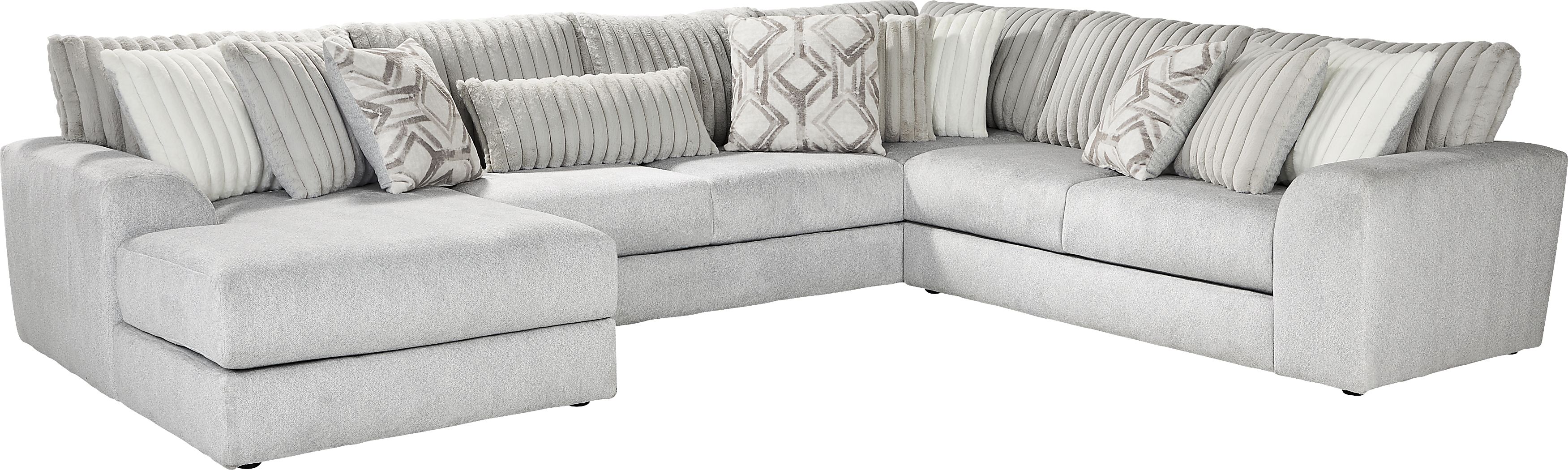 Moreau Street Gray 6 Pc Sectional Living Room