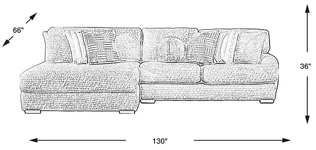 Chandler Ivory 2 Pc Sectional