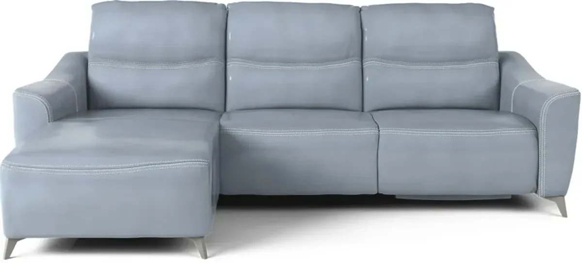 Domio Hydra Leather 3 Pc Power Reclining Sectional