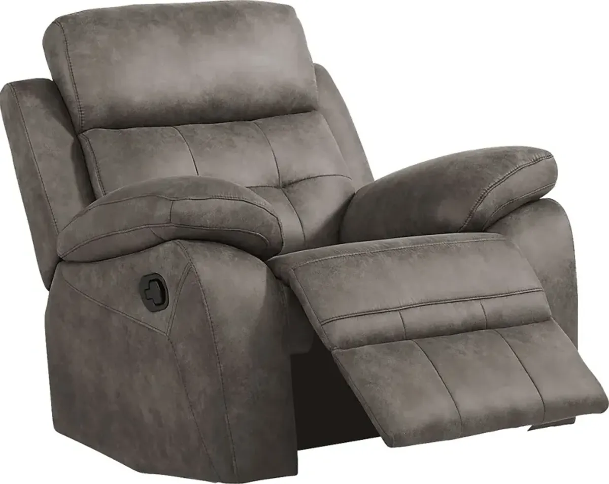 Hanton Heights Slate 3 Pc Living Room with Reclining Sofa