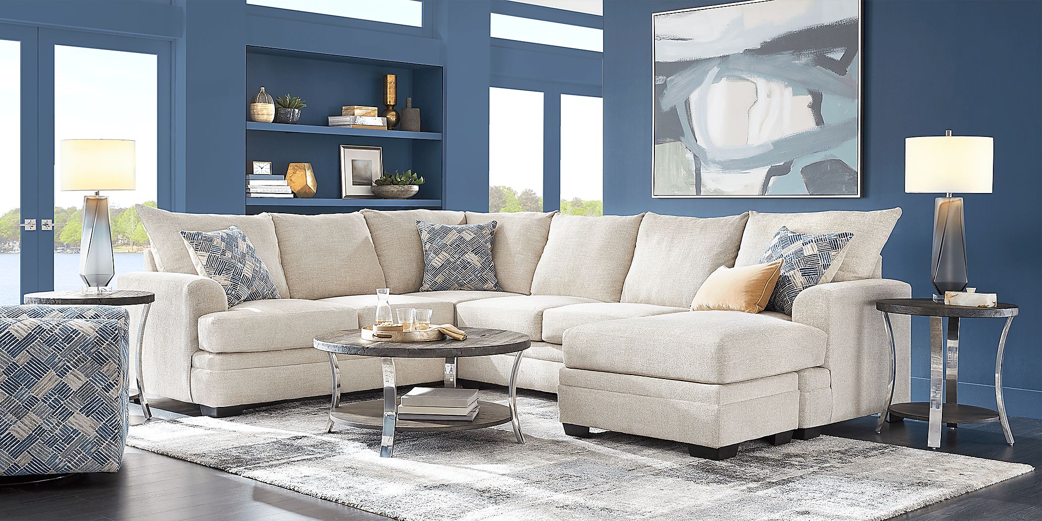 Copley Court Parchment 2 Pc Sectional