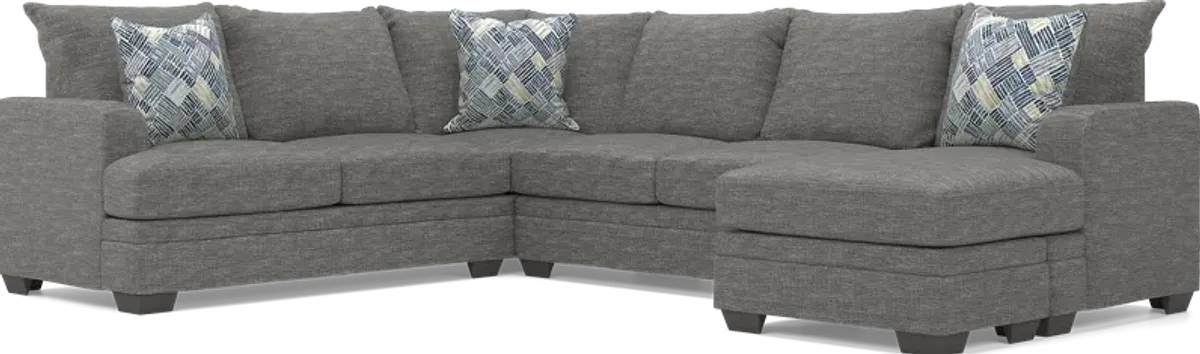 Copley Court Pewter 2 Pc Sectional