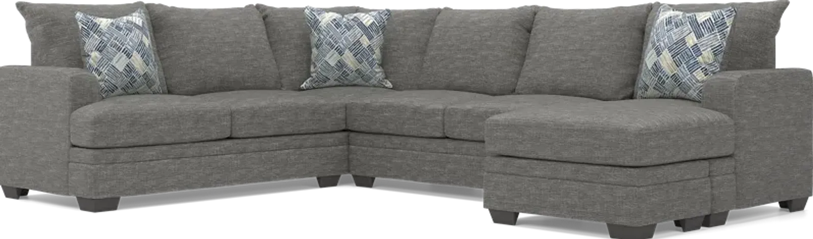 Copley Court Pewter 2 Pc Sectional