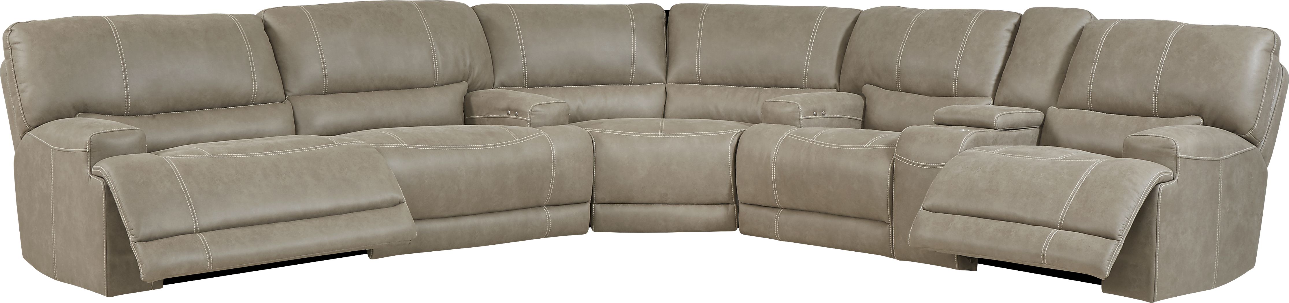 Warrendale Beige 4 Pc Power Reclining Sectional Living Room