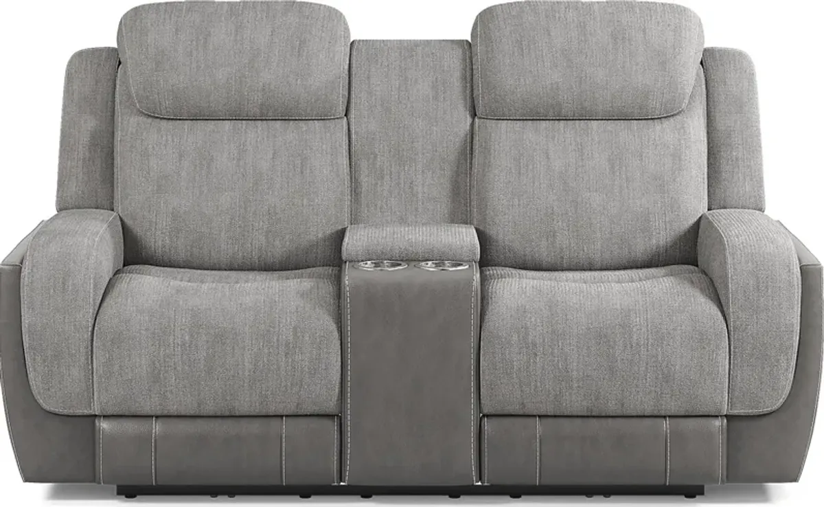 State Street Gray 3 Pc Dual Power Reclining Living Room