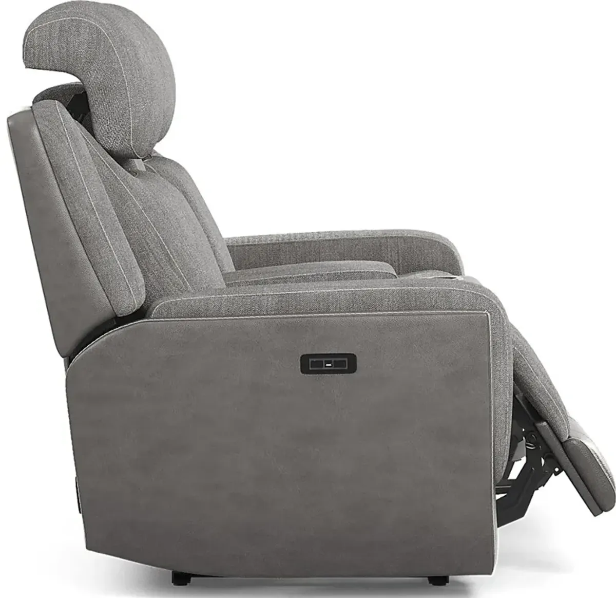 State Street Gray 3 Pc Dual Power Reclining Living Room