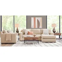Melbourne Beige 4 Pc Sectional Living Room
