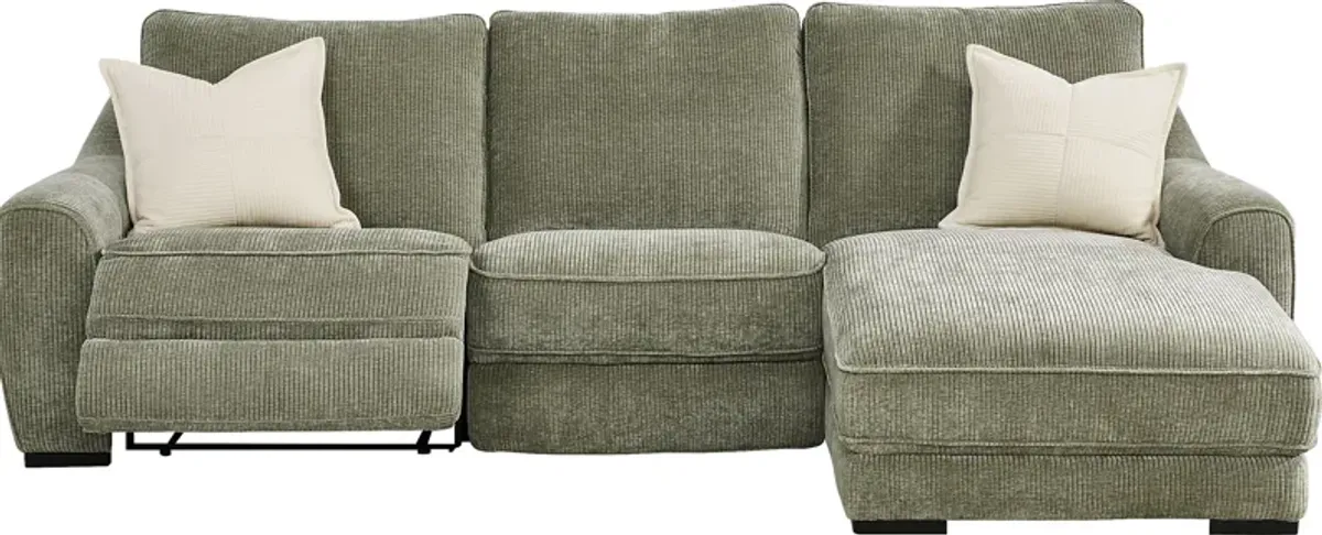 Somerset Green 6 Pc Dual Power Reclining Sectional Living Room