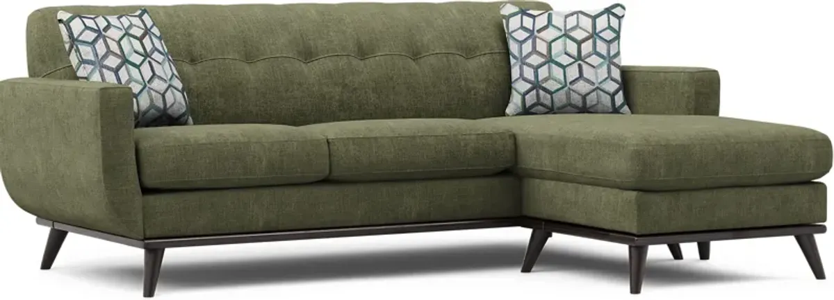 East Side Avocado Chaise Sofa