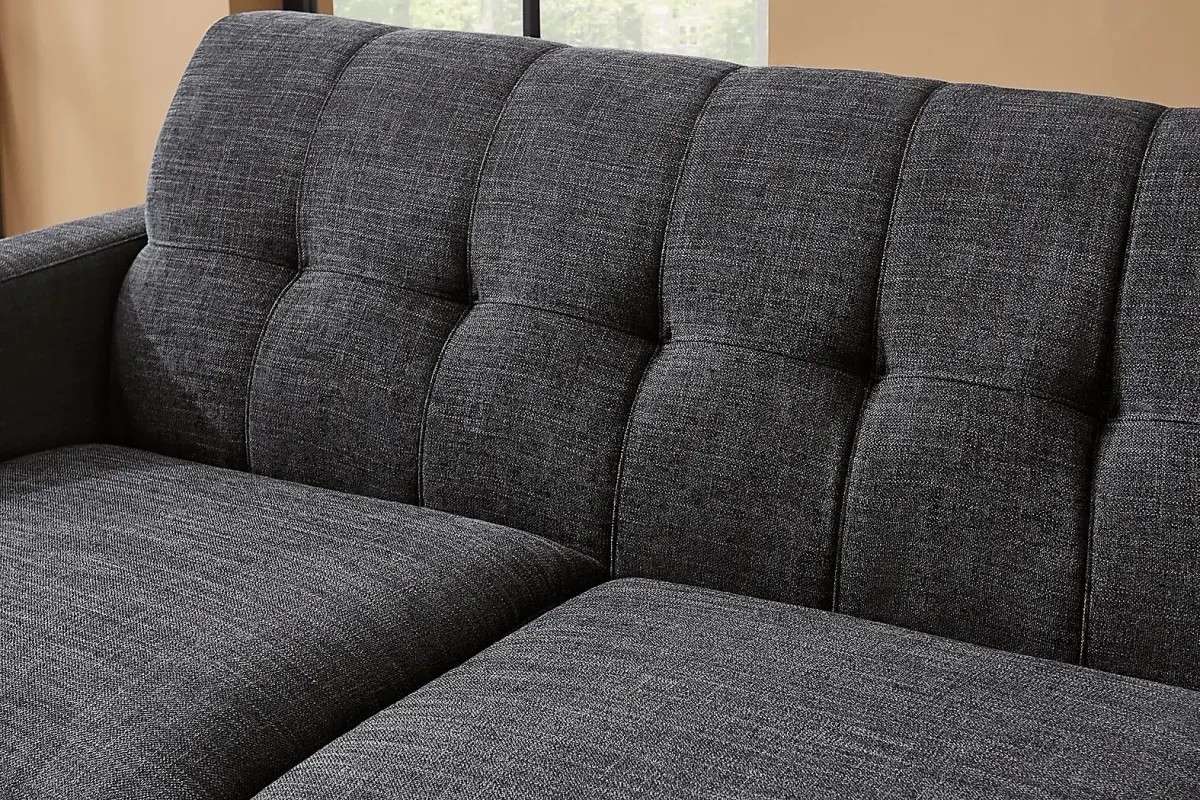 East Side Black Chaise Sofa