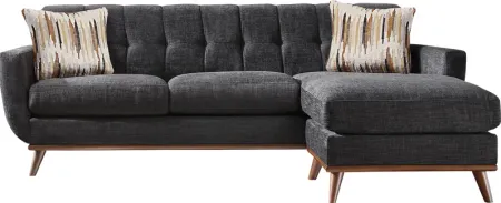 East Side Black Chaise Sofa