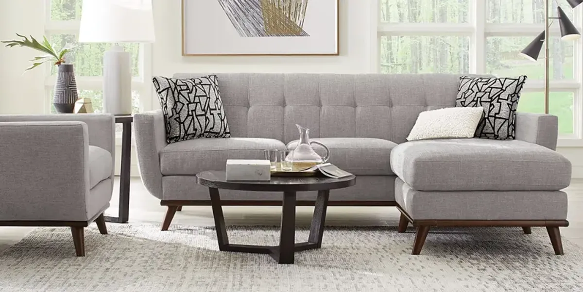 East Side Smoke Chaise Sofa