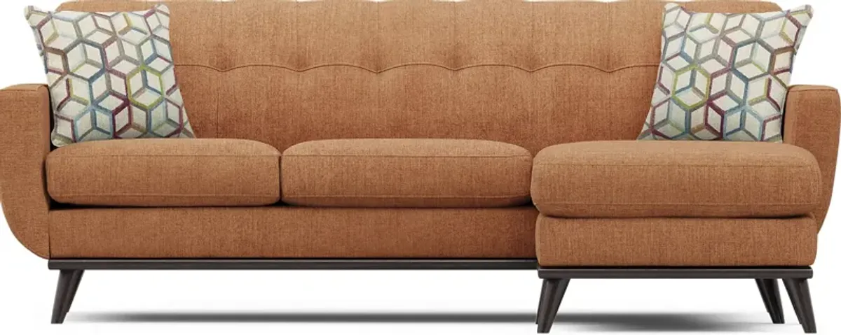 East Side Russet Chaise Sofa