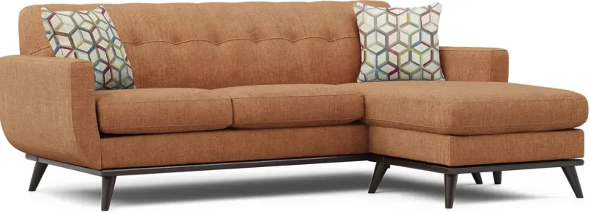 East Side Russet Chaise Sofa