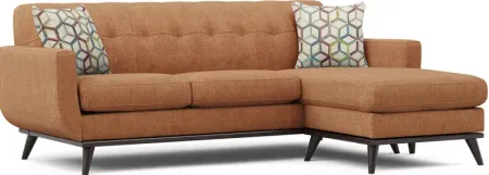 East Side Russet Chaise Sofa