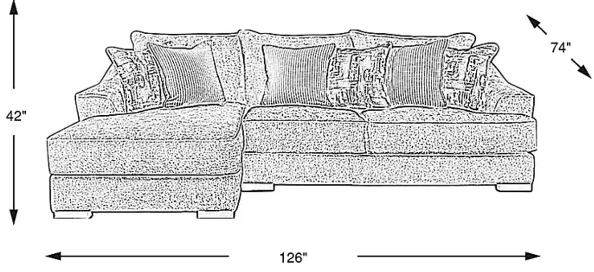 Kinley Gray 2 Pc Sectional