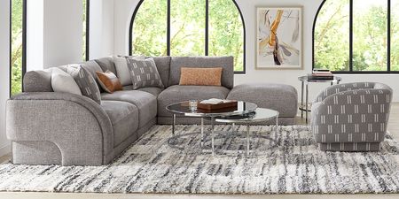 Latham Court Gray 5 Pc Sectional