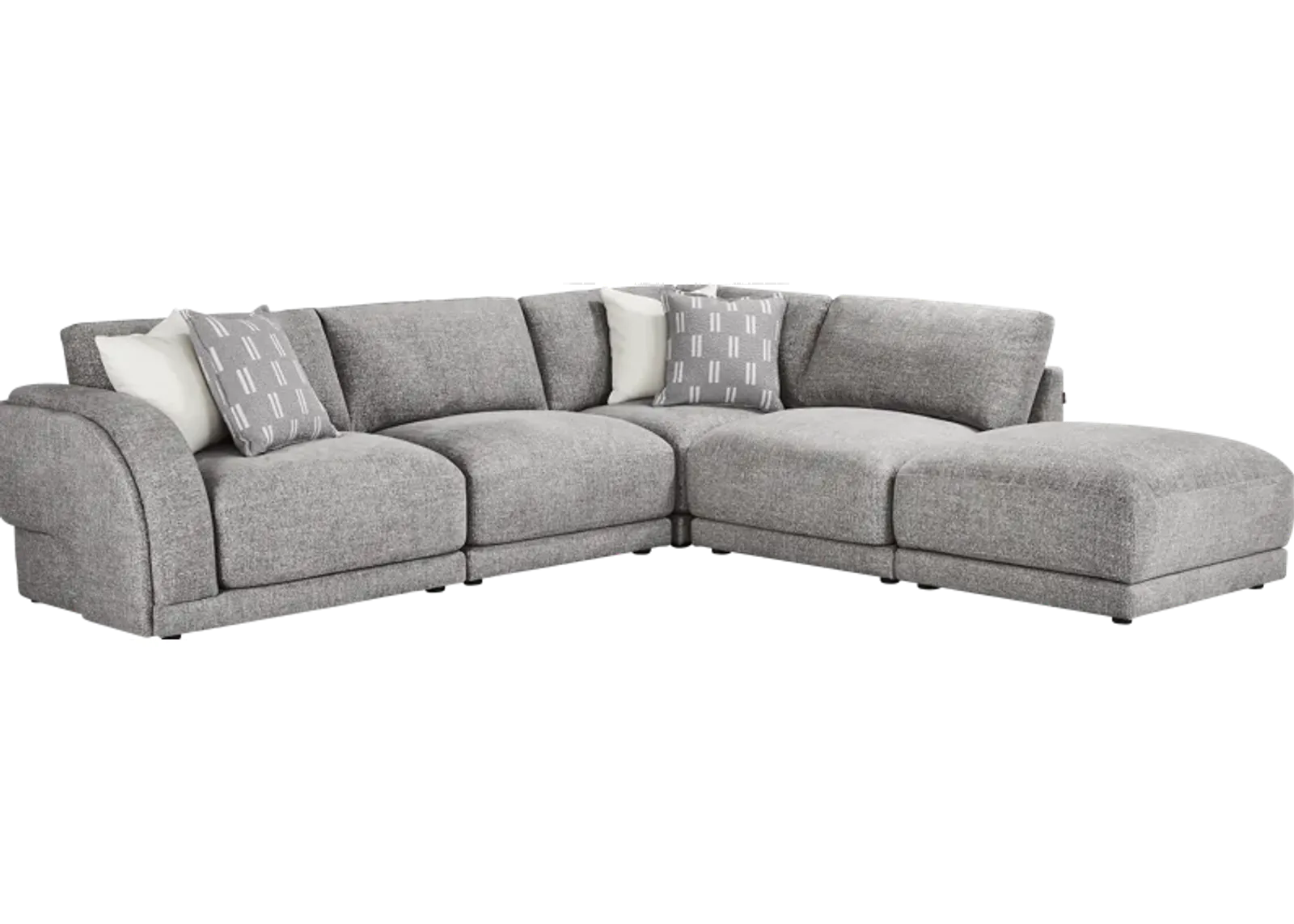 Latham Court Gray 5 Pc Sectional