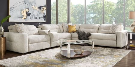 Belia Beige 9 Pc Dual Power Reclining Sectional Living Room