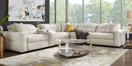 Belia Beige 9 Pc Dual Power Reclining Sectional Living Room