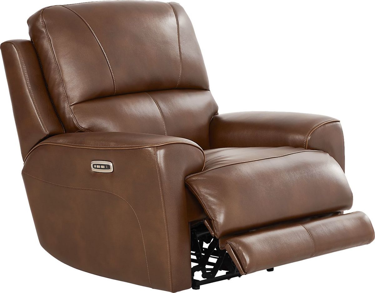 Fremont Brown Leather 8 Pc Living Room with Dual Power Reclining Sofa