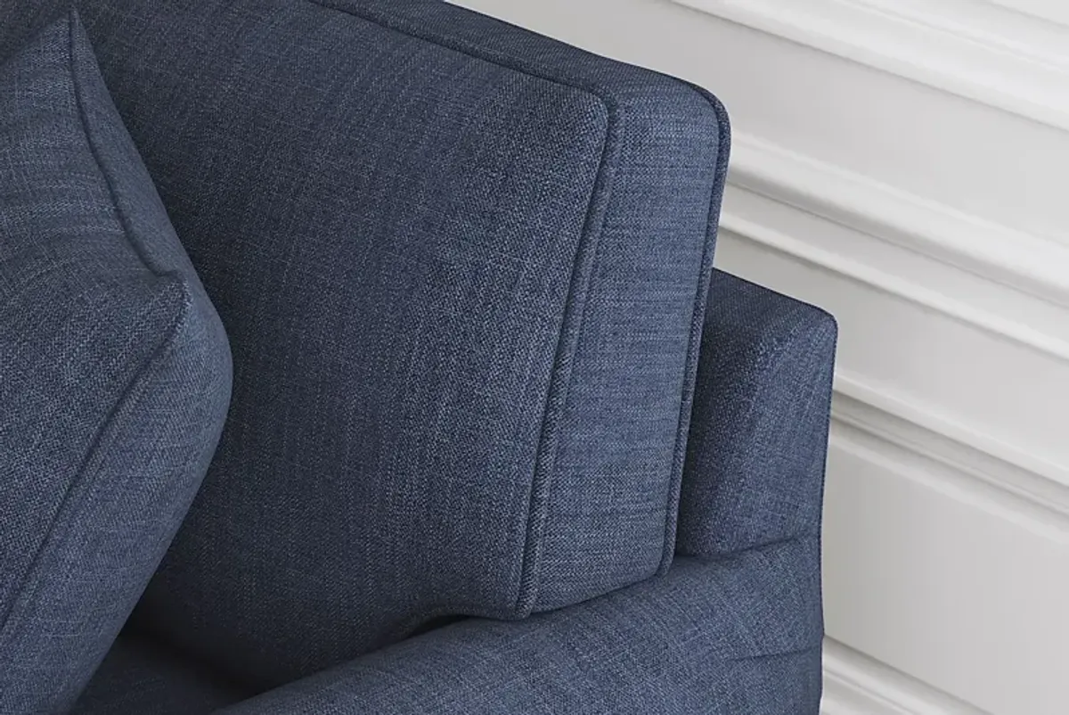 Bellingham Sapphire Textured Chenille Sleeper Chair