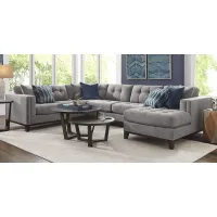 Chatham Gray 6 Pc Sectional Living Room