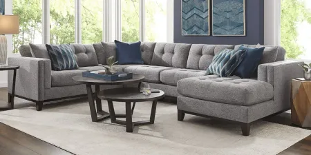 Chatham Gray 6 Pc Sectional Living Room