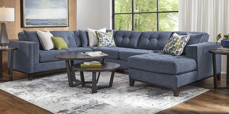 Chatham Navy 6 Pc Sectional Living Room