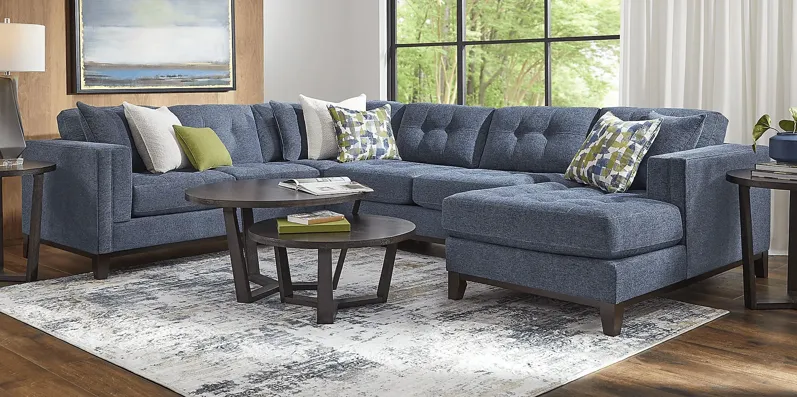 Chatham Navy 6 Pc Sectional Living Room