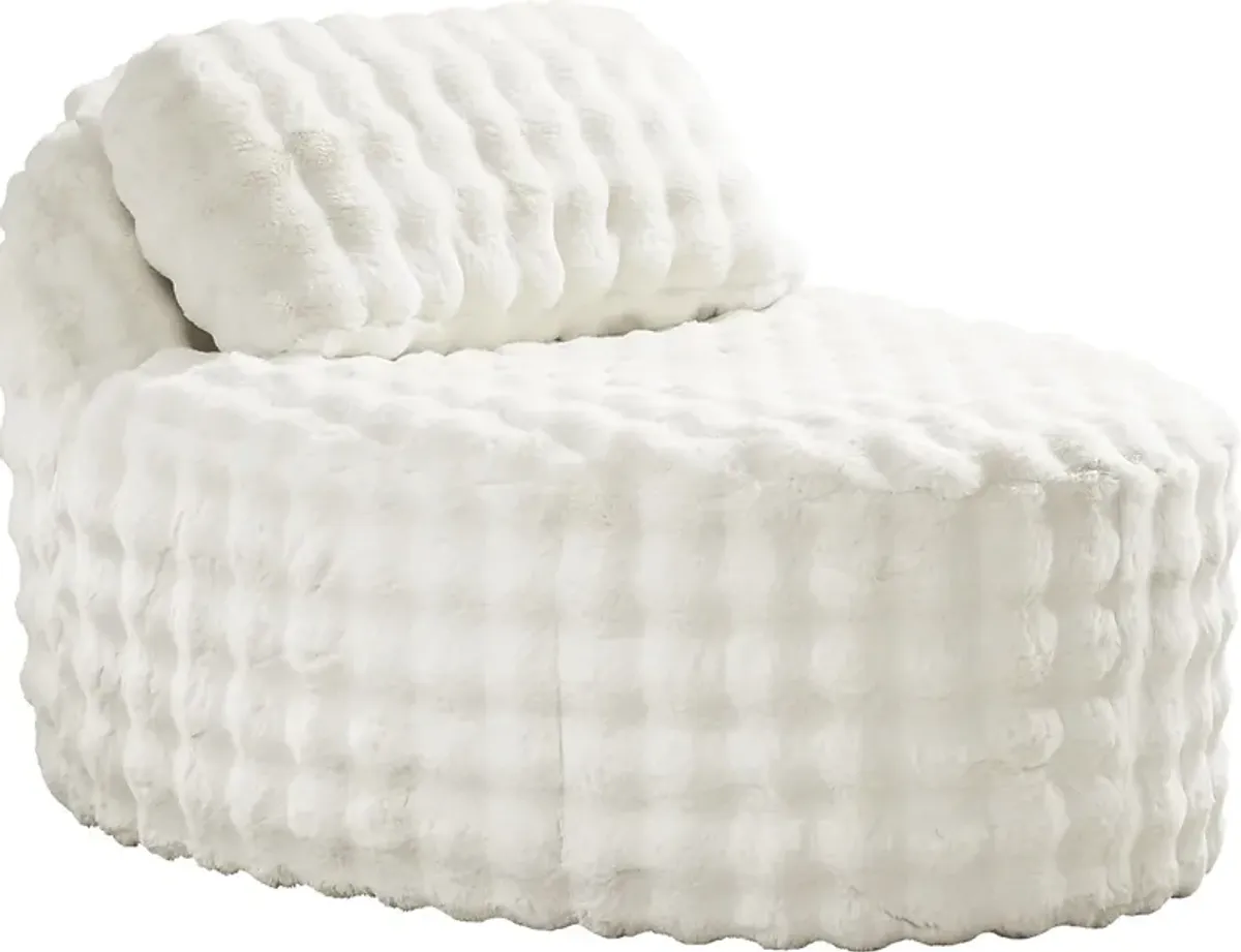 Emmeline White Accent Chaise