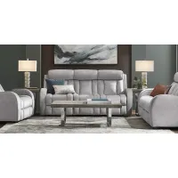 Copperfield Gray 7 Pc Living Room with Dual Power Reclining Sofa