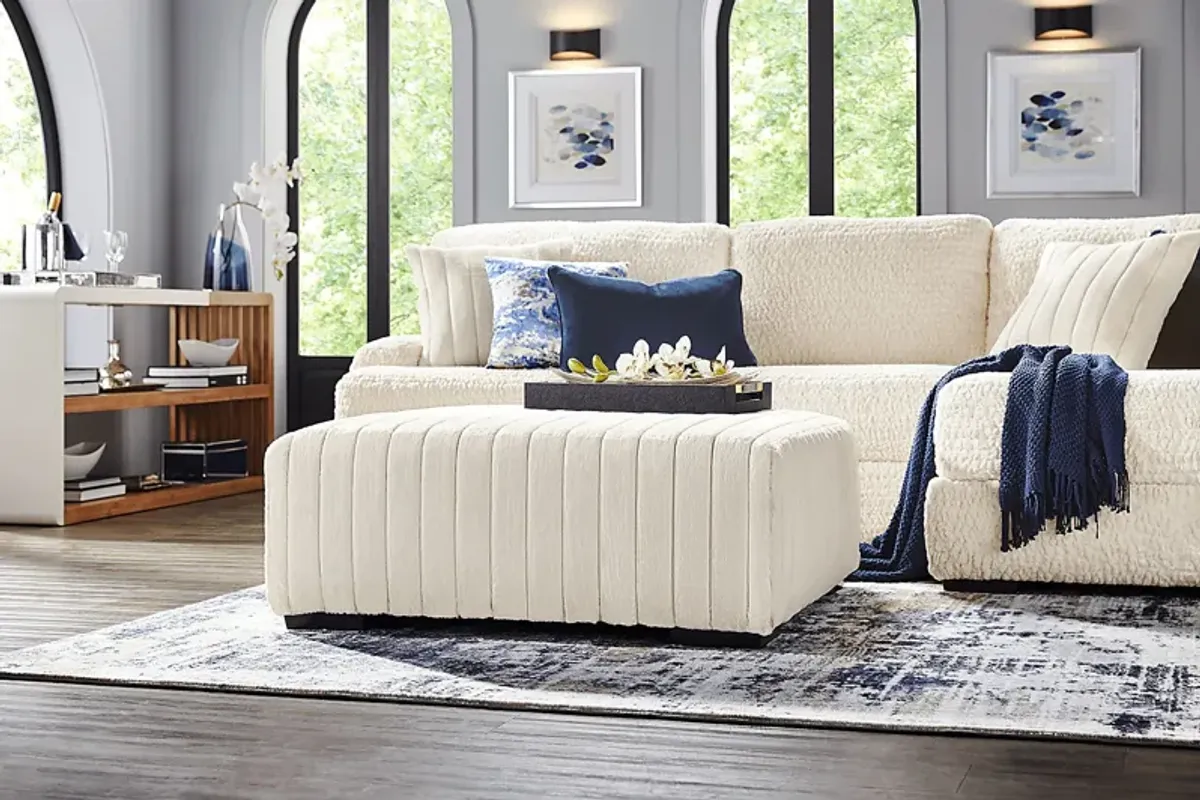 Chandler Ivory 5 Pc Sectional Living Room