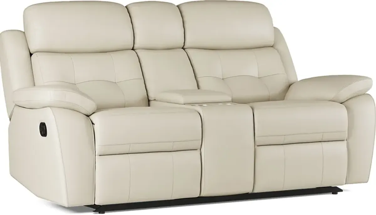 Antonin Beige Leather 8 Pc Reclining Living Room