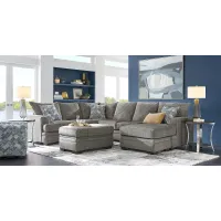 Copley Court Pewter 3 Pc Sectional Living Room