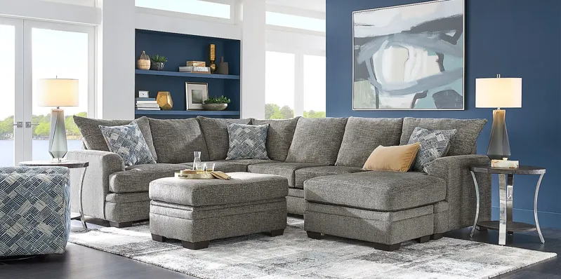 Copley Court Pewter 3 Pc Sectional Living Room