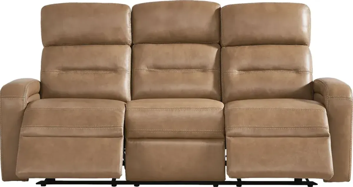 Sierra Madre Saddle Leather 5 Pc Living Room with Reclining Sofa