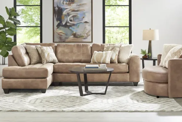 Bellinger Camel 5 Pc Sectional Living Room