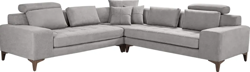 Mercer Place Gray 6 Pc Sectional Living Room