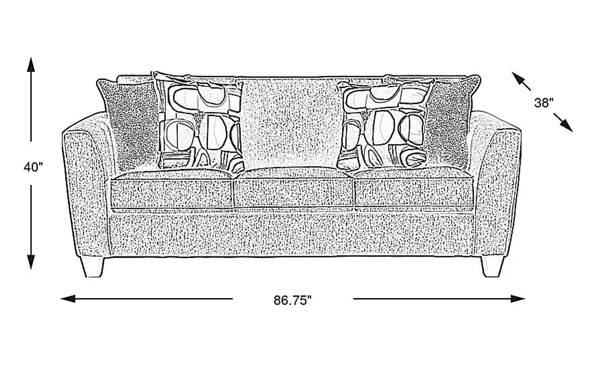 Marisol Bay Gray Gel Foam Sleeper Sofa